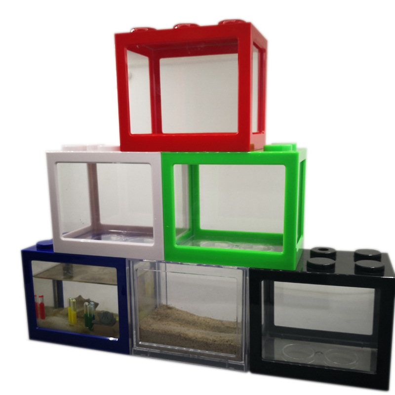 Fish Toy In Aquarium - 7 Color Mini Aquarium Betta Fishbowl