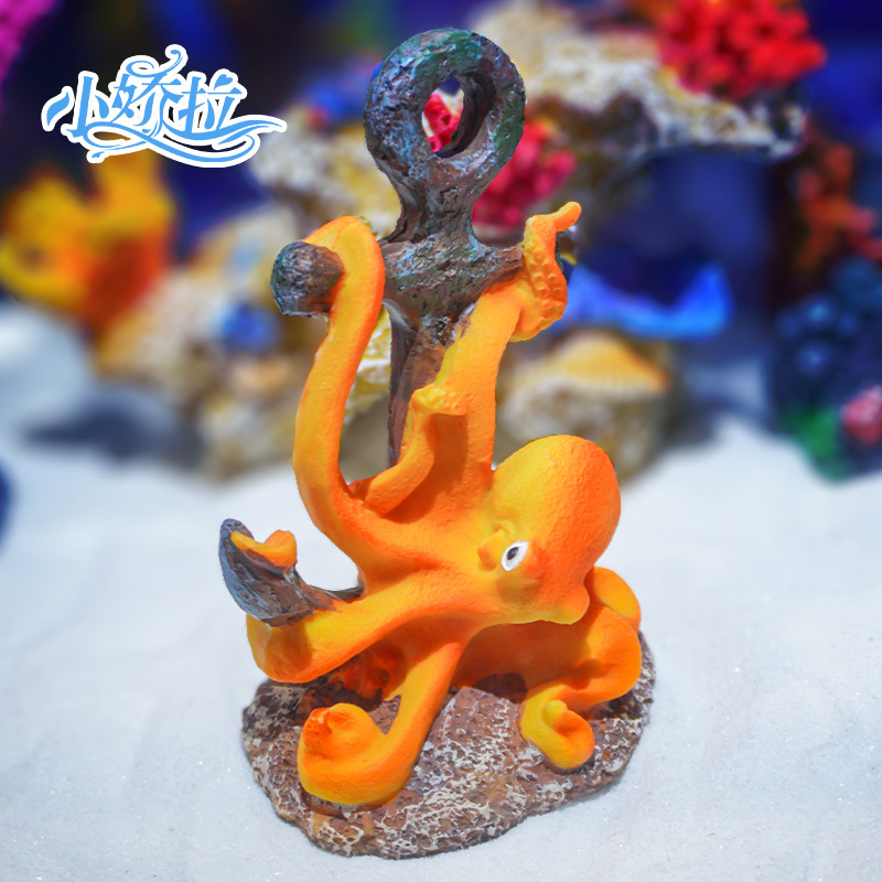 Retro Resin Landscape Ornament - Aquarium Fish Monster recension och pris