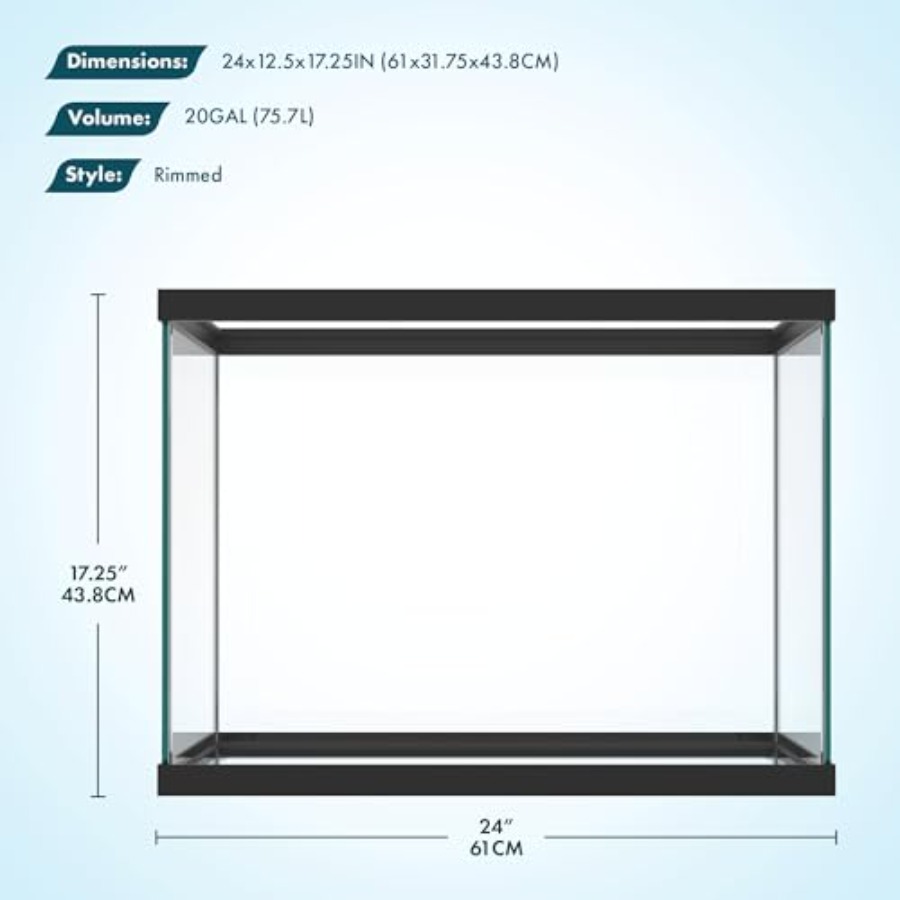 20 Gallon Glass Aquarium - 24  - Fish Toy In Aquarium recension och pris
