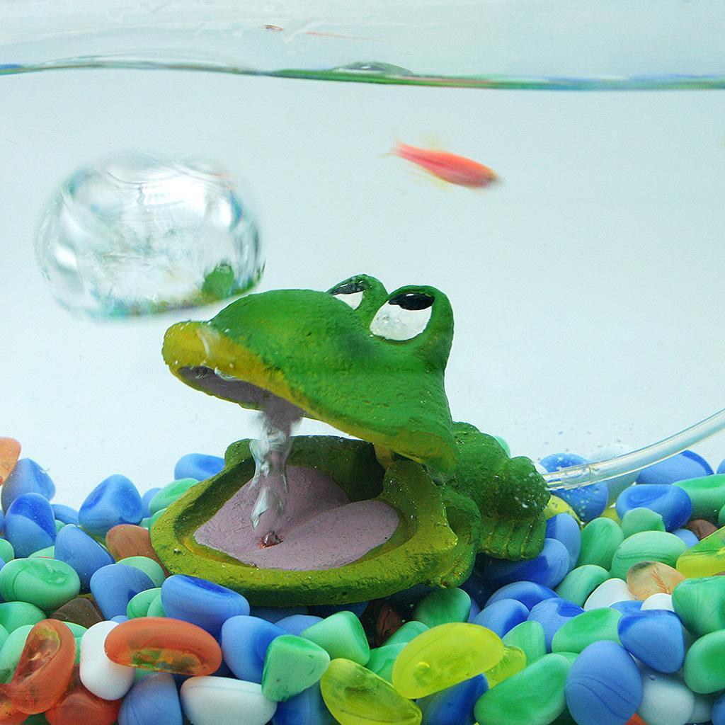 Underwater Bubbling Frog Ornam - Fish Toy In Aquarium recension och pris