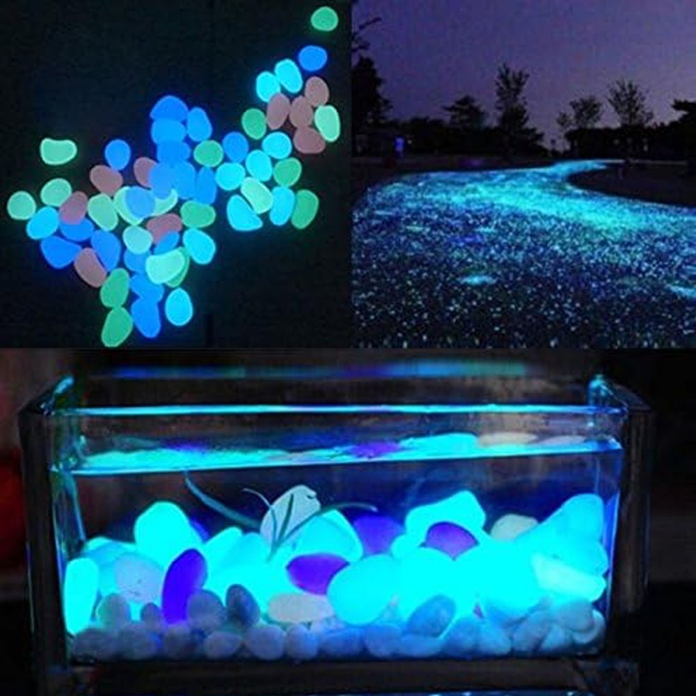 Fish Tank Rocks Glow Blue Pebb - Aquarium Fish House recension och pris