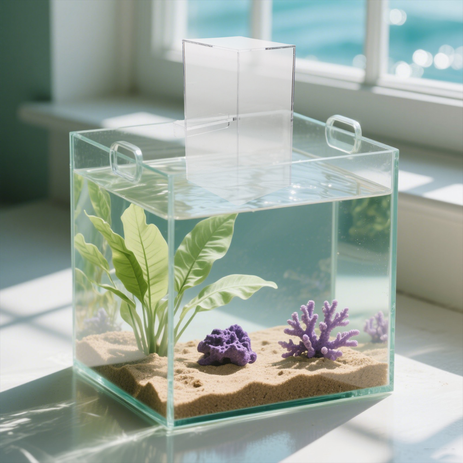 Suspended Acrylic Aquarium Neg - Fish Toy In Aquarium recension och pris